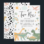 Dinosaur Two Rex 2nd Birthday Party Invitation<br><div class="desc">Dinosaur Two Rex 2nd Birthday Party Invitation
All designs are © PIXEL PERFECTION PARTY LTD</div>
