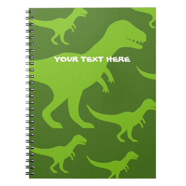 Dinosaur tyrannosaurus rex prehistoric trex custom notebook (Front)