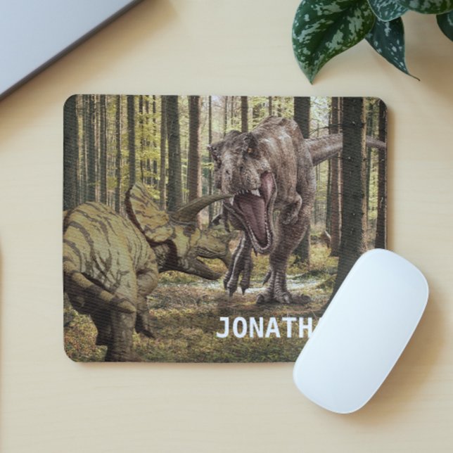 Dinosaur Tyrannosaurus Triceratops  Personalised  Mouse Pad (Creator Uploaded)