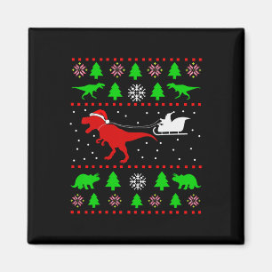 Dinosaur Ugly Christmas For Adults Kids  Magnet