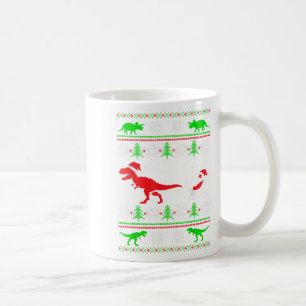 Dinosaur Ugly Christmas Sweater Funny Christmas Coffee Mug