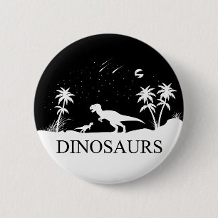 Dinosaur Under The Stars 6 Cm Round Badge