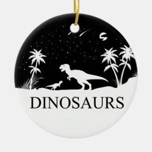 Dinosaur Under The Stars Ceramic Tree Decoration