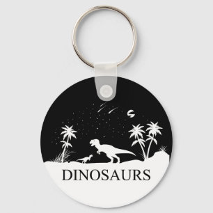 Dinosaur Under The Stars Key Ring