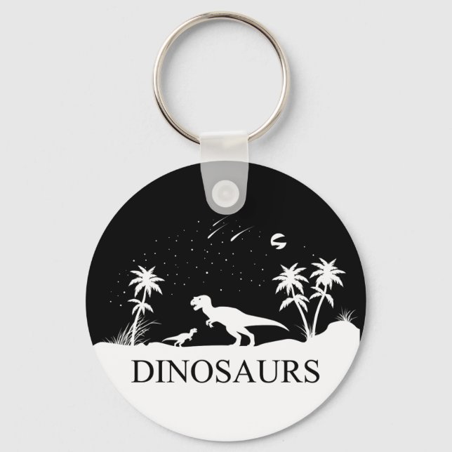 Dinosaur Under The Stars Key Ring (Front)