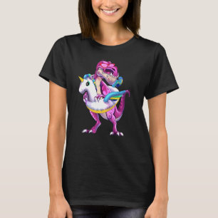 Dinosaur Unicorn Float Pool Party Family Summer Ki T-Shirt
