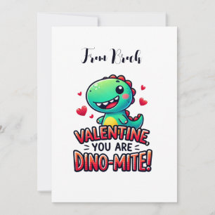 Dinosaur Valentine Card for Kids
