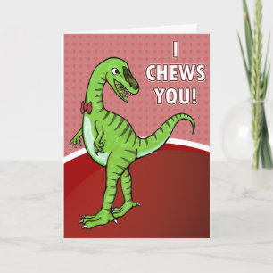 Dinosaur valentines card