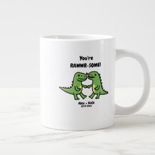 Dinosaur Valentines  Large Coffee Mug