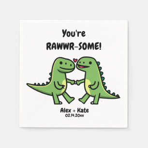 Dinosaur Valentines  Napkin