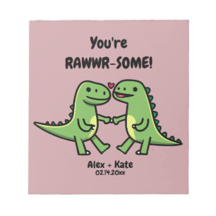 Dinosaur Valentines  Notepad