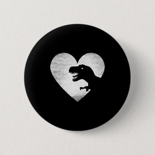 Dinosaur Valentines Trex Love Dinosaurs Distress 6 Cm Round Badge
