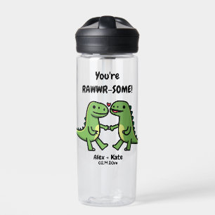 Dinosaur Valentines  Water Bottle