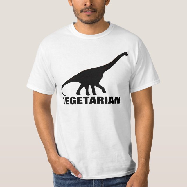 Dinosaur VEGETARIAN T-shirt (Front)
