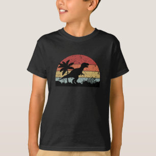 Dinosaur Vintage Sunset Gift Design T-Shirt