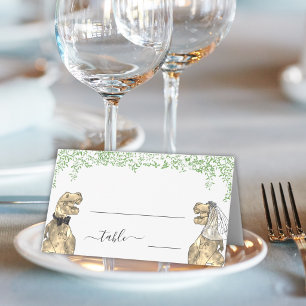Dinosaur Wedding Guest Name Place Card