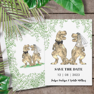 Dinosaur Wedding Save The Date