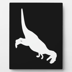 Dinosaur White Plaque