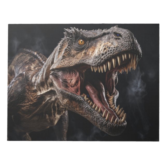 Dinosaur Wild Beast Portrait Fierce Power Notepad (Front)