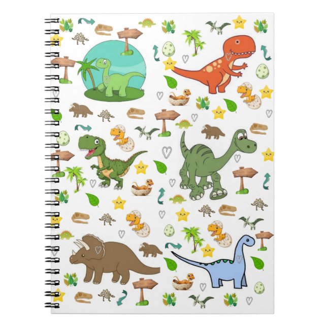 Dinosaur Wildlife Spiral Notebook  (Front)