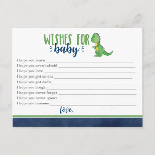 Dinosaur Wishes for Baby Postcard