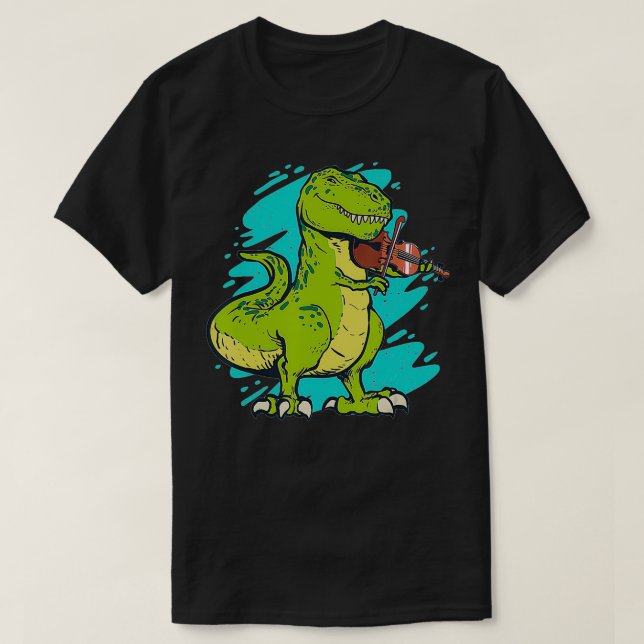Dinosaur with a violin  T-Shirt (Design Front)