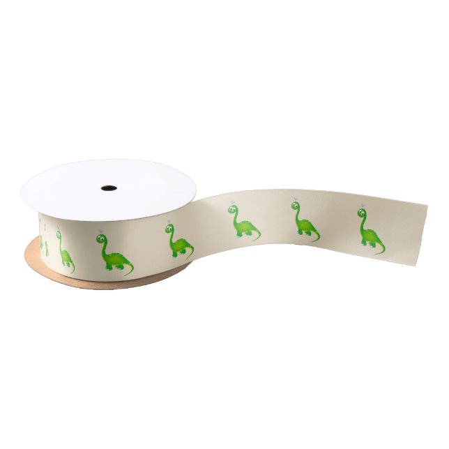 Dinosaur with Birdie Ontop Satin Ribbon (Spool)