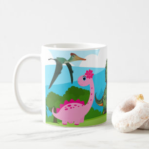 Dinosaur with Colorful Prehistoric• Fun Kids dino Coffee Mug