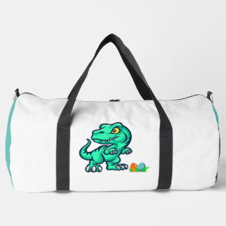 dinosaur with eggs duffle bag
