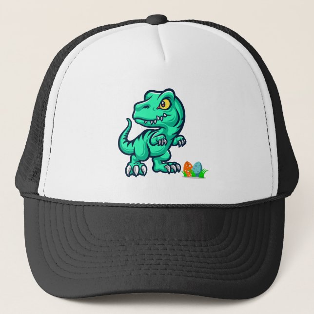 dinosaur with eggs trucker hat (Front)