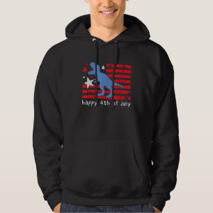 Dinosaur With Happy 4th Of July 2022 Independence Hoodie