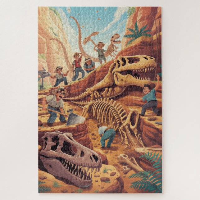Dinosaur world discovery dig Puzzle (Vertical)