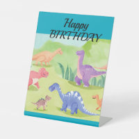 Dinosaur world happy birthday turquoise 