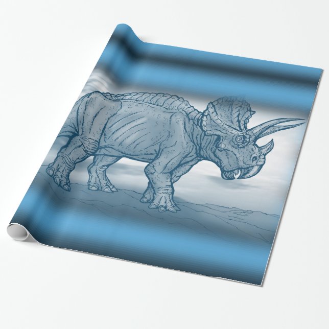 Dinosaur Wrapping Paper (Unrolled)