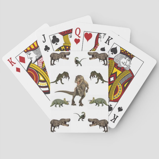 Dinosaur Wrapping Paper Playing Cards (Back)