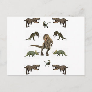 Dinosaur Wrapping Paper Postcard