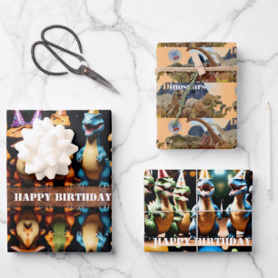 Dinosaur Wrapping Paper Sheet