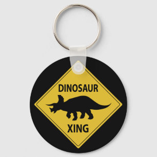 Dinosaur Xing Key Ring