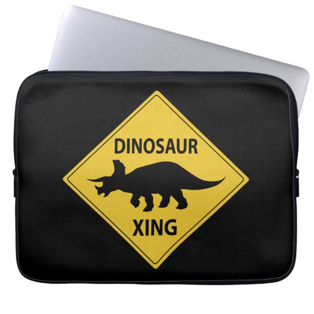 Dinosaur Xing Laptop Sleeve (Front)