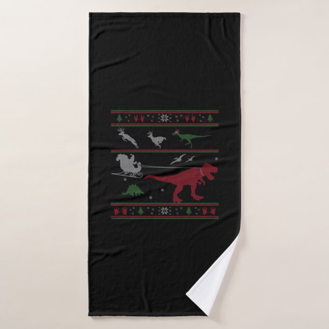 Dinosaur Xmas gift   Bath Towel (Bath Towel)