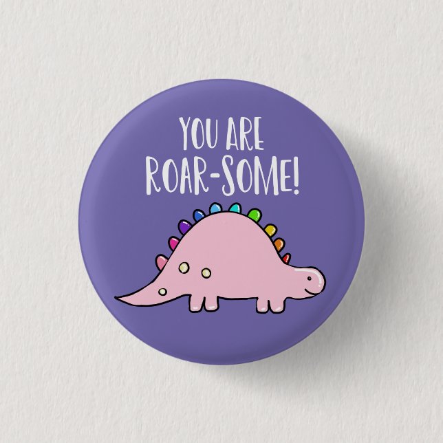 dinosaur you're Rawr friends classmate valentine 3 Cm Round Badge (Front)