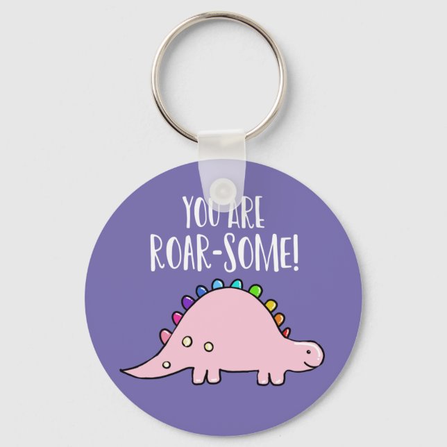 dinosaur you're Rawr friends classmate valentine Key Ring (Front)
