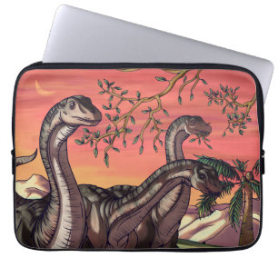 Dinosaurs at Dusk Laptop Sleeve