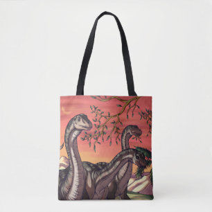Dinosaurs at Dusk Tote Bag