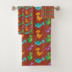 DINOSAURS BATH TOWEL SET
