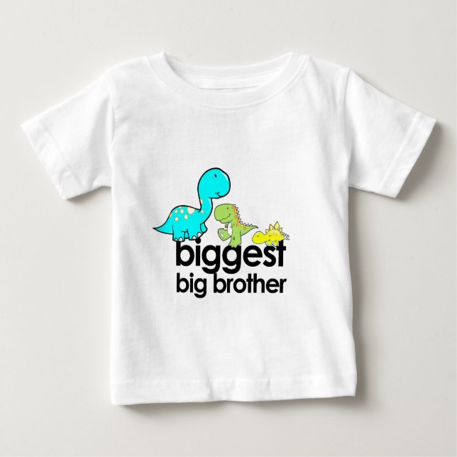 dinosaurs biggest big brother baby T-Shirt (Front)