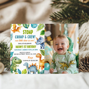 Dinosaurs Boy Birthday Invitation