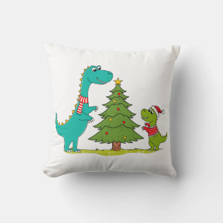 Dinosaurs Christmas Cushion