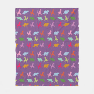 Dinosaurs Colourful Fllece Blanket
