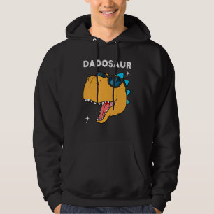 Dinosaurs Dad Wearing Sunglass Outfit For Daddy Hoodie